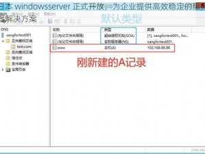 日本 windowsserver 正式开放，为企业提供高效稳定的服务器解决方案