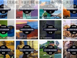 115 大但人文视频，丰富的原创视频，涵盖多个领域，满足你的各种需求