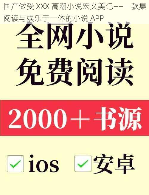 国产做受 XXX 高潮小说宏文美记——一款集阅读与娱乐于一体的小说 APP