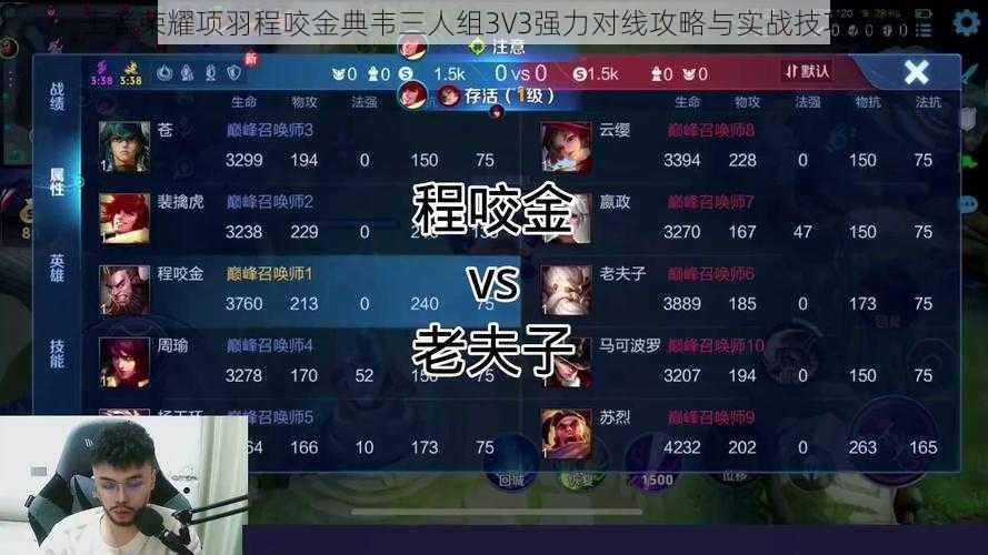 王者荣耀项羽程咬金典韦三人组3V3强力对线攻略与实战技巧解析