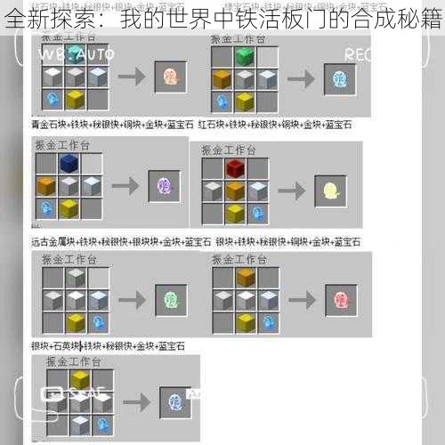 全新探索：我的世界中铁活板门的合成秘籍