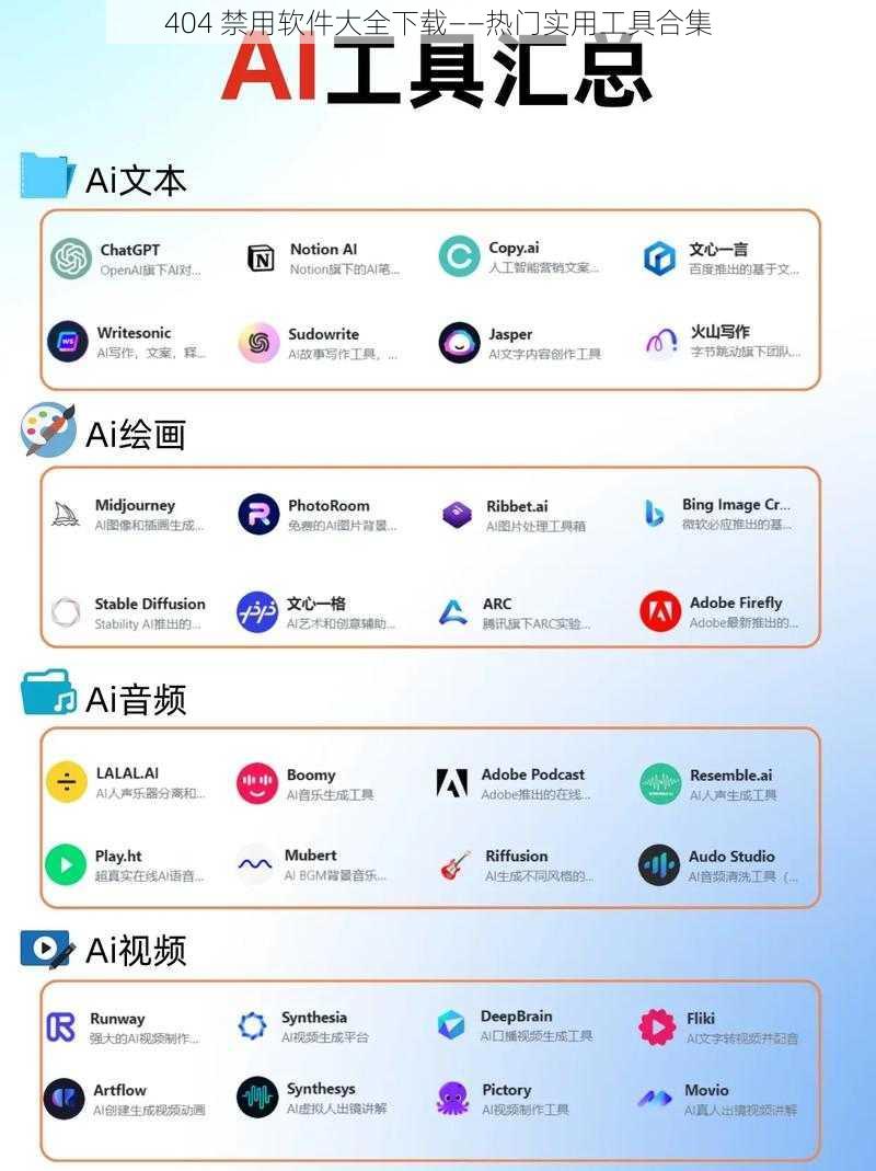 404 禁用软件大全下载——热门实用工具合集