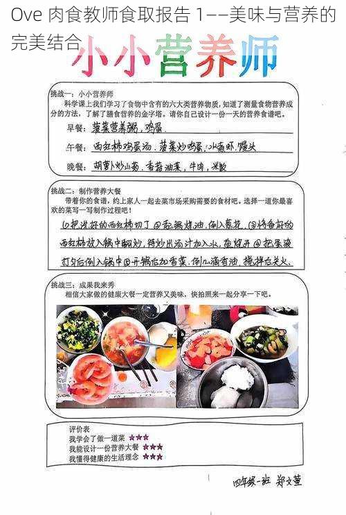 Ove 肉食教师食取报告 1——美味与营养的完美结合