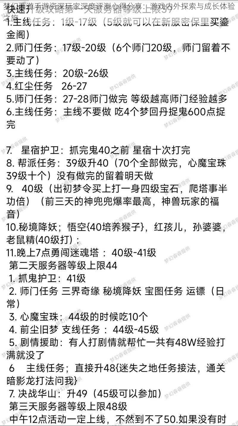 梦幻西游手游资深玩家深度评测心得分享：游戏内外探索与成长体验之旅