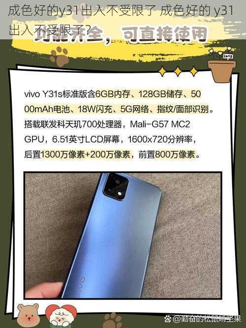 成色好的y31出入不受限了 成色好的 y31 出入不受限了？