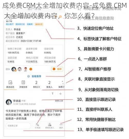 成免费CRM大全增加收费内容-成免费 CRM 大全增加收费内容，你怎么看？