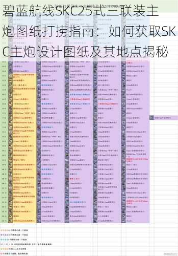 碧蓝航线SKC25式三联装主炮图纸打捞指南：如何获取SKC主炮设计图纸及其地点揭秘