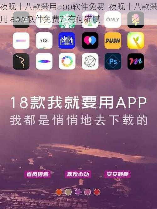 夜晚十八款禁用app软件免费_夜晚十八款禁用 app 软件免费？有何猫腻