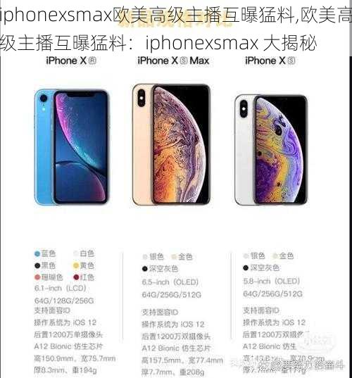 iphonexsmax欧美高级主播互曝猛料,欧美高级主播互曝猛料：iphonexsmax 大揭秘