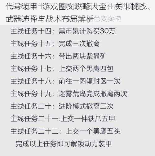 代号装甲1游戏图文攻略大全：关卡挑战、武器选择与战术布局解析