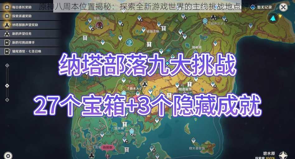 原神八周本位置揭秘：探索全新游戏世界的主线挑战地点解析